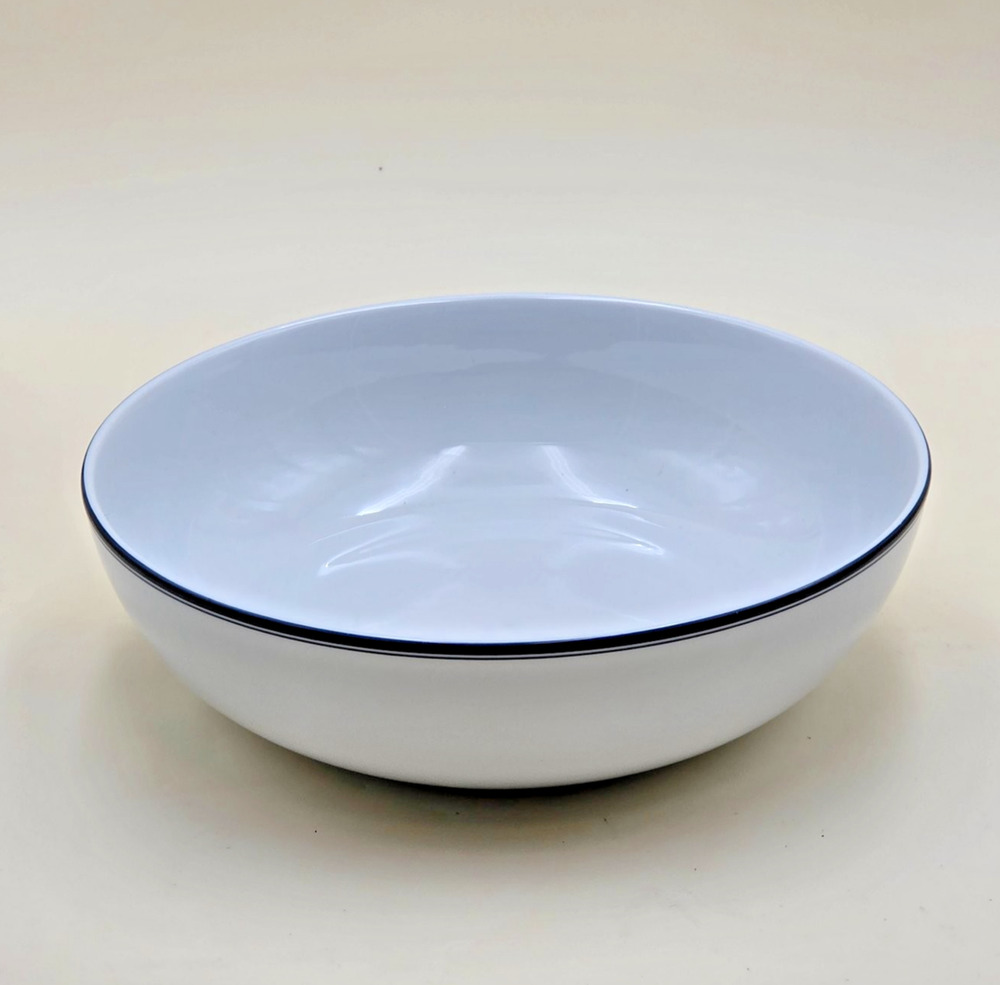 Dansk Christianshavn Bistro Blue Rim Large Serving Bowl 11.5" Ceramic Portugal